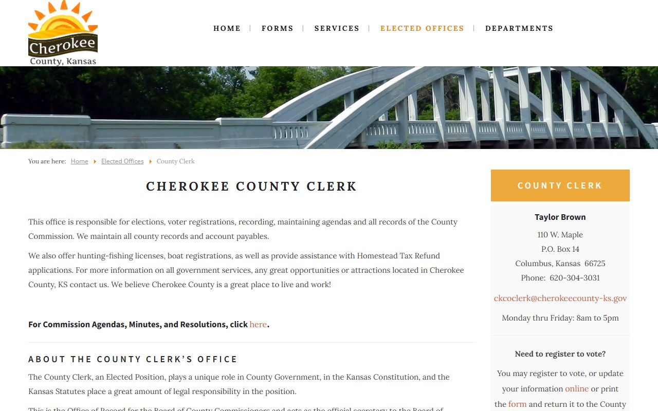 Cherokee County inmate population KORA records request page