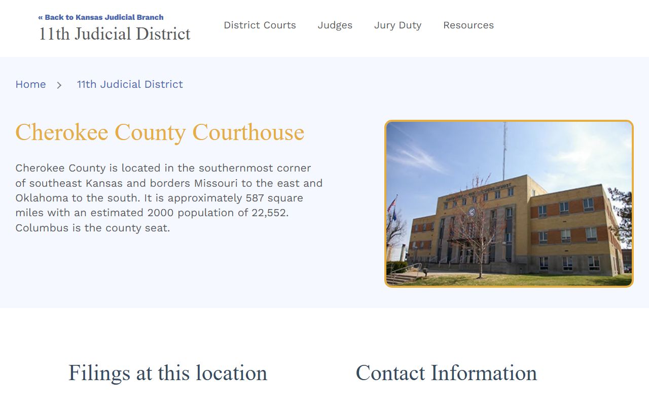 Cherokee County Courthouse record search fees for court records after arrest